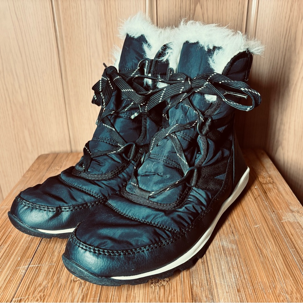 SOREL Women's Whitney Short Lace-up Waterproof Insulated Winter Boots Black 8.5 - Picture 6 of 16